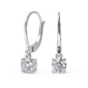 Rebecca Round Cut Earrings Leverback - Nivetta